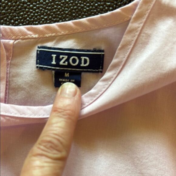 IZOD Women's Pink Blouse with Ruffle sleeves size Medium - Picture 4 of 7